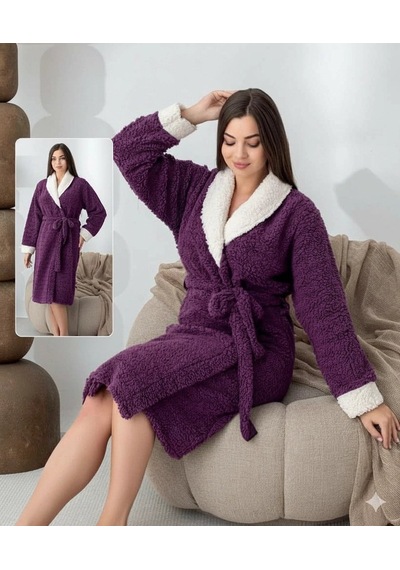 Najmaddin.com Beru Kadın Sabahlık - Ev Giyimi Mor