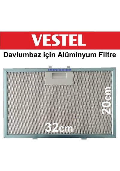 Vestel Uyumlu Davlumbaz Yağ Filtresi Aspiratör Alüminyum Filtre 32X20Cm - 473081893