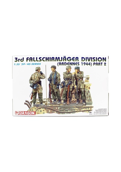 Dragon 6143, 1/35 3.paraşütcü Timi Ardennes 1944 Part2 Figür Maketi