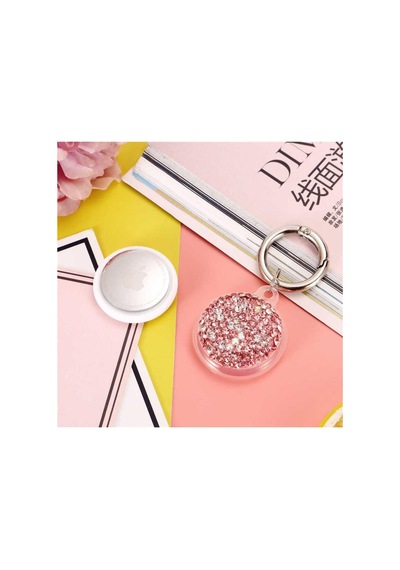 Lexroo Airtag 03 İle Uyumlu Silikon Anahtarlık, Rose Gold Standart