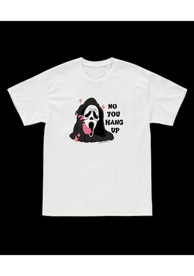 Startmore Unisex Oversize Scream Tshirt Beyaz
