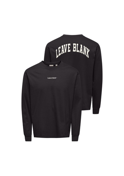 Only & Sons Onsfred Life Rlx Ls Varsity Tee Erkek Sweatshirt 22039026 Siyah