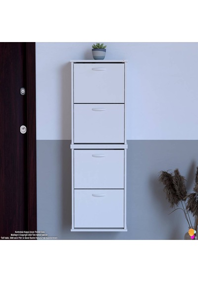 Eliusta Slim 4 Düşer Kapaklı 52 Cm Beyaz Asma Ayakkabılık Kapı Önü/antre 52x156x26 Cm Ayakkabılık Beyaz Eliusta Slim 4 Düşer Kapaklı 52 Cm Beyaz Asma Ayakkabılık Kapı Önü/antre 52x156x26 Cm Ayakkabılık Beyaz