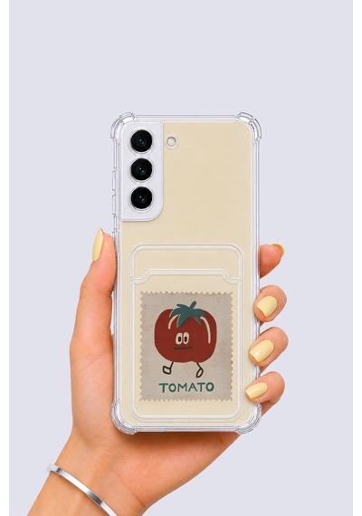 Samsung Galaxy Uyumlu S22 Kartlıklı Tomato Desenli Kılıf Mh-hs9647-5233