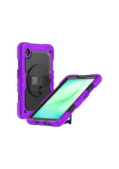 Newface Samsung Galaxy Uyumlu Tab A11 Plus Kılıf Amazing Tablet Kapak - Mor Kapaklı Kılıf