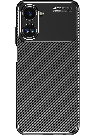 Realme Uyumlu 10 4g Kılıf Zore Karbon Görünümlü Negro Silikon Kapak