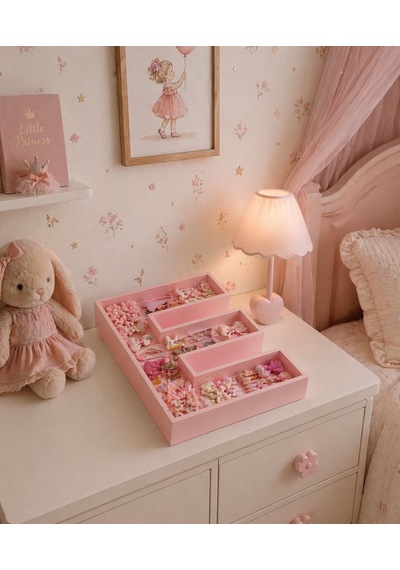 Kişiye Özel Bebek Odası Harf Organizer / 20 Cm Biyoplastik Pembe - Pudra