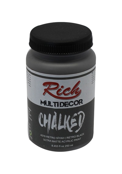 Rich Multi Decor Chalked Akrilik Boya 4578 Retro Siyah 250 Cc