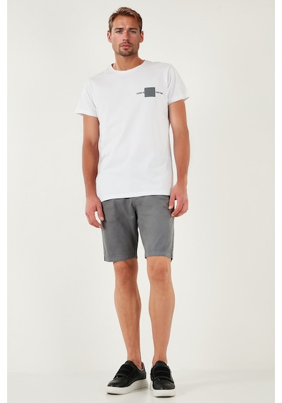 Buratti Pamuklu Slim Tapered Bermuda Erkek Şort 4503S67Smilano Gri