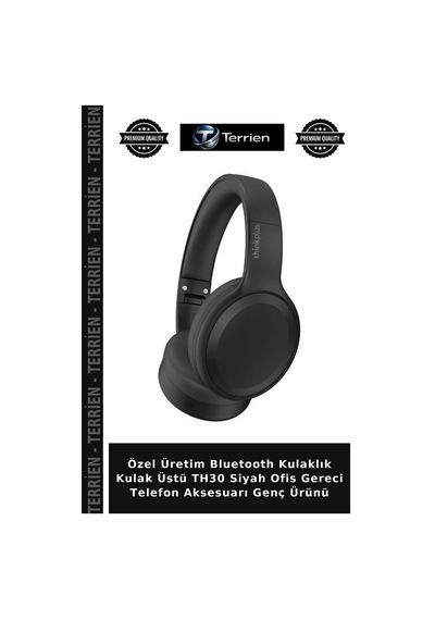 Özel Üretim Bluetooth Kulaklık Kulak Üstü Th30 Siyah Ofis Gereci Telefon Aksesuarı Genç Ürünü