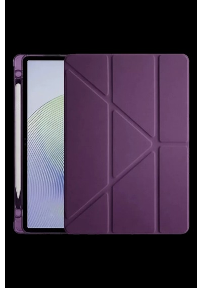 Xiaomi Redmi Pad 2 Kalemlikli Mars Tablet Kılıfı - Mürdüm Klasik