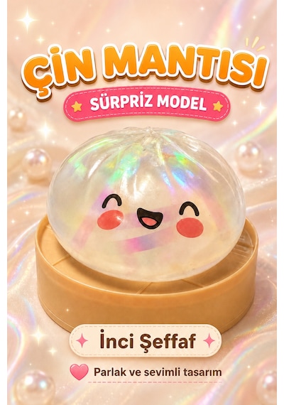 Orijinal Simli Çin Mantısı Squishy Oyuncak Sağlığa Uygun Yıkanabilir Yumuşak Oyuncak Sürpriz Renk Çok Renkli