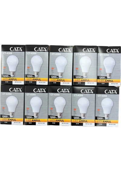 12w Led Ampul Beyaz Işık 10 Adet