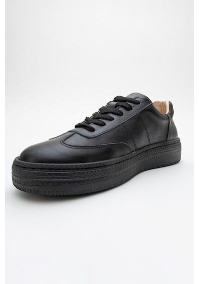 Luvishoes Luvi Shoes Fiore Siyah Cilt Hakiki Deri Kadın Spor Ayakkabı Siyah