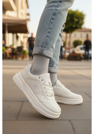 Enoch Kadın Günlük Rahat Spor Ayakkabı Yüksek Tabanlı Sneaker Beyaz