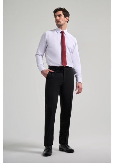 İmza Uzun Kol Desenli Armürlü Sert Yaka Cepli Pamuklu Classic Comfort Fit Gömlek 1004250171 Beyaz İmza Uzun Kol Desenli Armürlü Sert Yaka Cepli Pamuklu Classic Comfort Fit Gömlek 1004250171 Beyaz