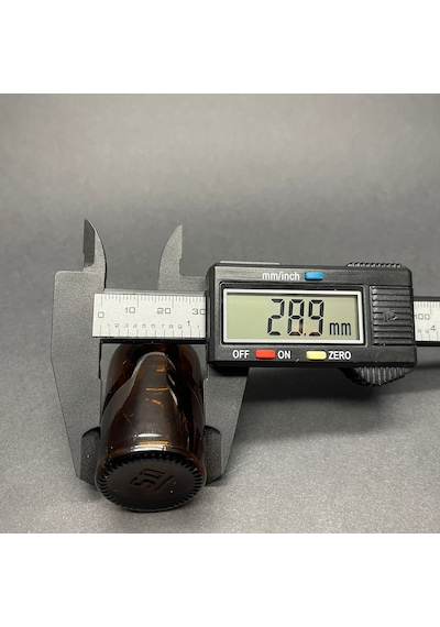 Amber Cam Damlalıklı Şişe Gold Metalik Kapak  15 ML