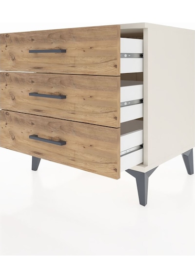Hyperion Komodin 3 Çekmeceli 60x44x64 Aytaşı-çam Aytaşı