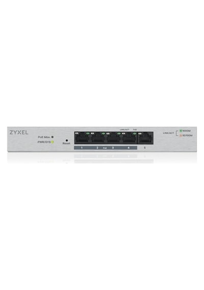 ZYXEL GS1200-5HP 5PORT GIGABIT WEB YÖNETİLİR 4PORT POE SWITCH