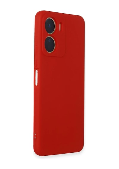 Vivo Y16 Kılıf First Silikon - Kırmızı 0.2M-Çok Renkli