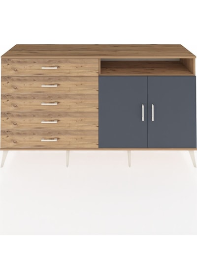 Hyperion Konsol 2 Raflı 5 Çekmeceli 2 Kapaklı 176x44x99 Çam-antrasit/çam Atlas Çam/antrasıt - Atlas Çam Hyperion Konsol 2 Raflı 5 Çekmeceli 2 Kapaklı 176x44x99 Çam-antrasit/çam Atlas Çam/antrasıt - Atlas Çam