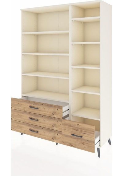 Hyperion Dolap 9 Raflı 4 Çekmeceli 132x44x195 Aytaşı-aytaşı/çam Aytaşı