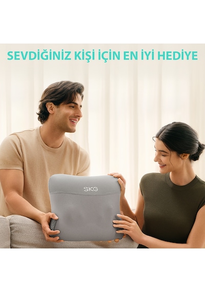 SKG VS500 Masaj Yastığı | Bel Sırt Boyun Kalça Omuz | Isı Destekli, Kablosuz, Ergonomik, Type-C Şarjlı