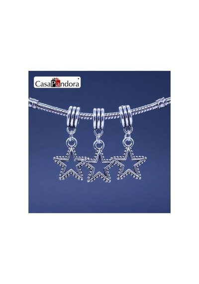 Gümüş Yıldız Charm, Charm Bileklik Kolye, Uyumlu Gümüş Gümüş