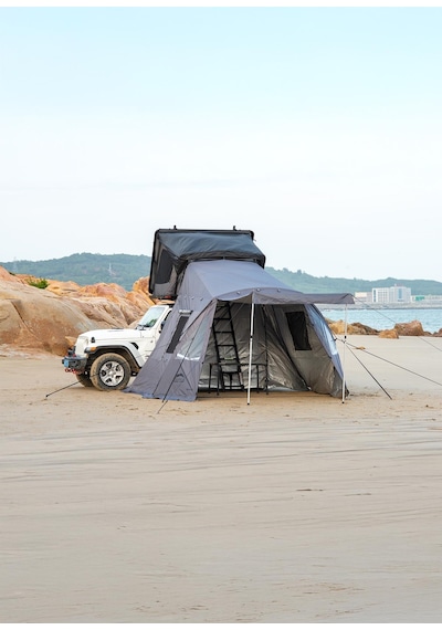 Wild Land Çok İşlevli Araç Yan Çadırı Annex A Wild Cruiser 140 Ve 160 Ve Desert Cruiser 160 İçin Antrasit