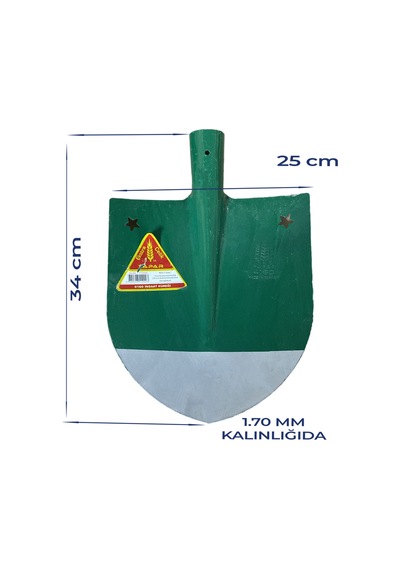 Extra Çelik Dayanıklı İnşaat Küreği 34 Cm 25 Cm Geniş Sap Hariç Kolay Kullanım & Uzun Ömürlü