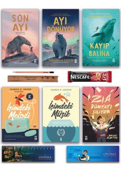 Genç Timaş Ayı Dönüyor - Son Ayı - Kayıp Balina - İçimdeki Müzik Melodi - Zia Dünyayı Siliyor Set 6 Kitap