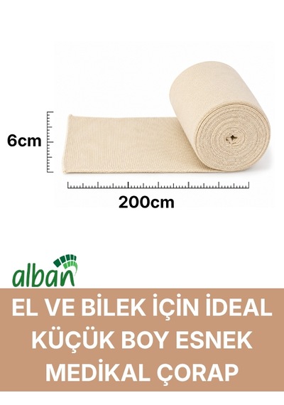 Alçı Altı Çorabı 6 Cm X 2 M, Pamuklu Esnek Medikal Stockinette