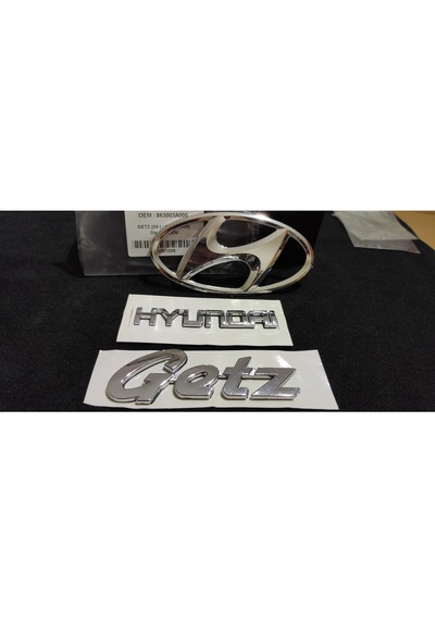 Hyundai Getz Yazı Hyundai Ön Arma 3 Lü Set A Kalite İthal 2003 Sonrası Uyumlu A Kalite