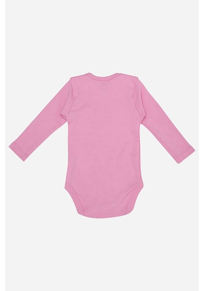 Arma Yıldız %100 Organik Pamuklu Pembe Uzun Kollu Bebek Body 5'li Paket Pembe