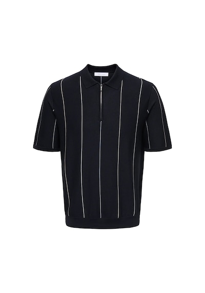 Only & Sons Erkek Yarım Fermuarlı Kısa Kollu Lacivert Kazak - 22037067 Lacivert