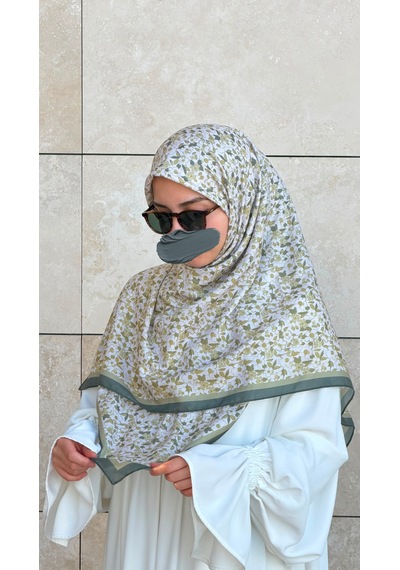 Qalortex Scarf Meyra Desen B.boy Eşarp - Çağla