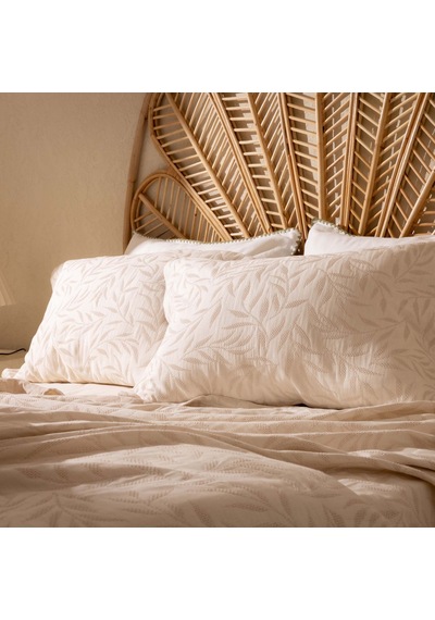 Soft Beliz Çift Kişilik Yatak Örtüsü Seti - Bej - 220x240 Cm Çok Renkli
