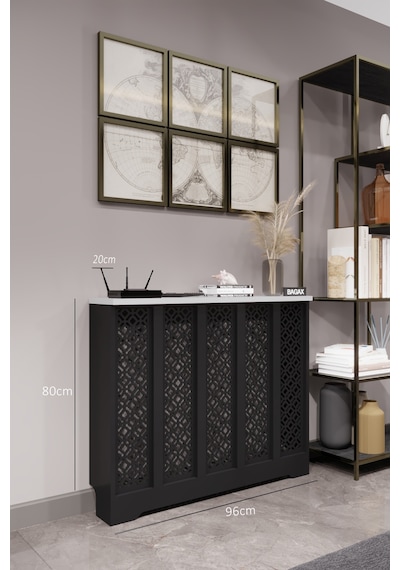 Dekoratif Petek Dolabı Kalorifer Peteği Kapatma Ünitesi Modern Tasarım İç Ölçü 96 Cm Dış Ölçü 100 Cm Petek 96 Siyah Üstü Beyaz D4 Dekoratif Petek Dolabı Kalorifer Peteği Kapatma Ünitesi Modern Tasarım İç Ölçü 96 Cm Dış Ölçü 100 Cm Petek 96 Siyah Üstü Beyaz D4