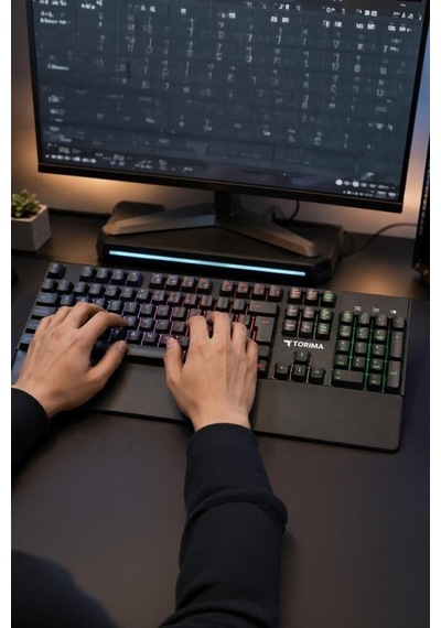 Aydınlatmalı Ürün Pratik Kullanım Oyun Aleti Oyuncu Klavyesi Rgb Işıklı Tk10 Siyah