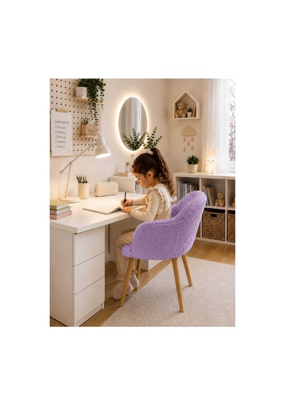 Heidi Çoçuk Koltuğu Çoçuk Odası Koltuğu Teddy Kumaş Kaplı Çocuk Ders Çalışma Koltuğu Yumuşak Lila Lila Heidi Çoçuk Koltuğu Çoçuk Odası Koltuğu Teddy Kumaş Kaplı Çocuk Ders Çalışma Koltuğu Yumuşak Lila Lila