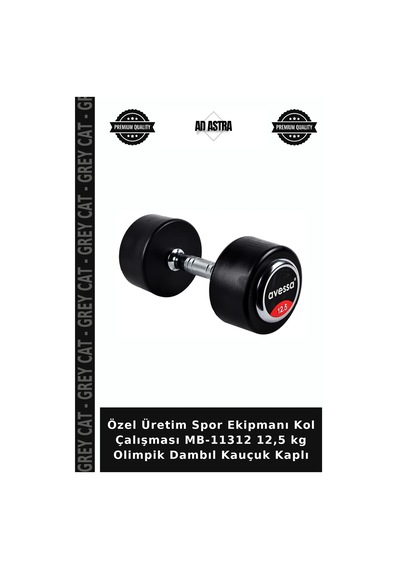 Özel Üretim Spor Ekipmanı Kol Çalışması Mb-11312 12,5 Kg Olimpik Dambıl Kauçuk Kaplı Diğer