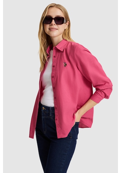 U.S. Polo Assn. U.s. Polo Assn. Kadın Fuşya Gömlek Basic 50320204-vr023 Fusya
