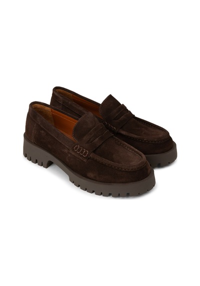 Deery Kadın Hakiki Süet Kahverengi Loafer Ayakkabı - 02034zkhvc01 Kahverengi