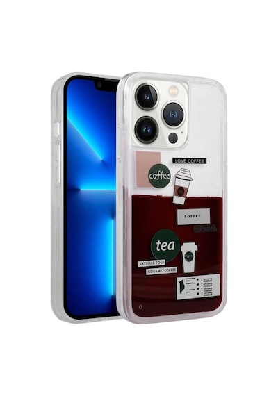 Apple Uyumlu iPhone 13 Pro Max Kılıf Içi Sıvılı Starbucks Kapak