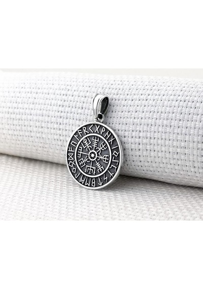 Viking vegvisir 925 Ayar Gümüş Kolye Ucu