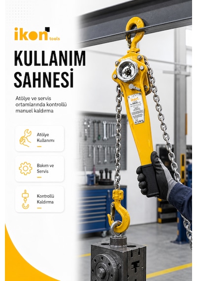 3 Ton 1.5 M Hubzug Zincirli Çektirme Manuel Kaldırma Caraskal Mandallı Kanca