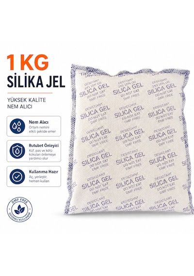 1 Kg Silika Jel Nem Alıcı Rutubet Önleyici Silicagel Şeffaf