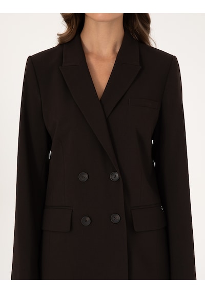 Pierre Cardin Kadın Koyu Kahverengi Ceket 50318351-vr084 Koyu Kahverengi