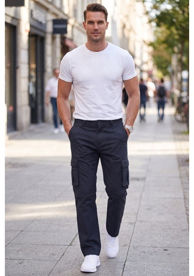 Rizzup Erkek Relaxed Fit Bol Kesim Likralı Lacivert Outdoor Kargo Pantolon Çok Cepli Geniş Paça 1705421 Rizzup Erkek Relaxed Fit Bol Kesim Likralı Lacivert Outdoor Kargo Pantolon Çok Cepli Geniş Paça 1705421