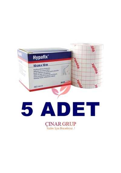 Hypafix Hipoalerjenik Şerit Flaster Sargı Tutucu Bant 10 CM x 10 M 5 Adet